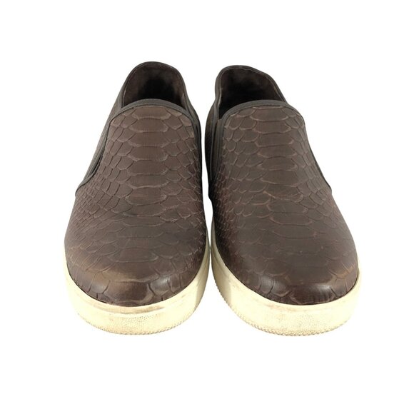 J Slides Womens Shoes Sneakers Faux Snakeskin Slip On Brown Size 10 - Picture 3 of 8